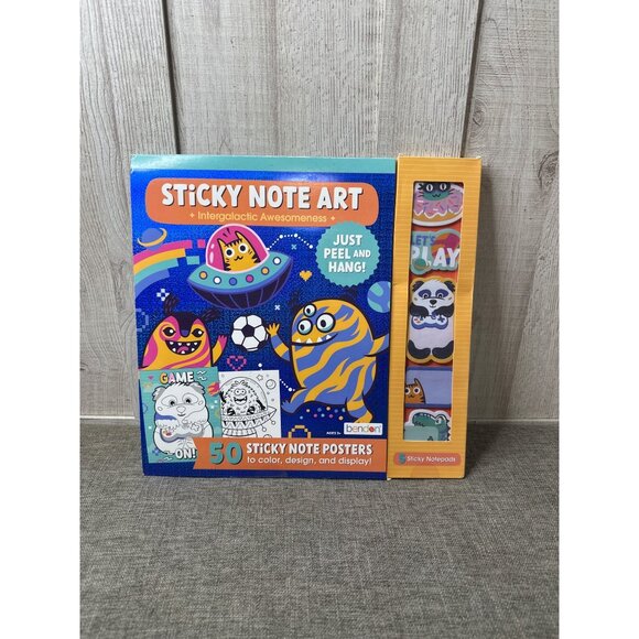 Bendon Other - Sticky Note Art Intergalactic Awesomeness Set 50 Sticky Note Posters & 5 Sticky
